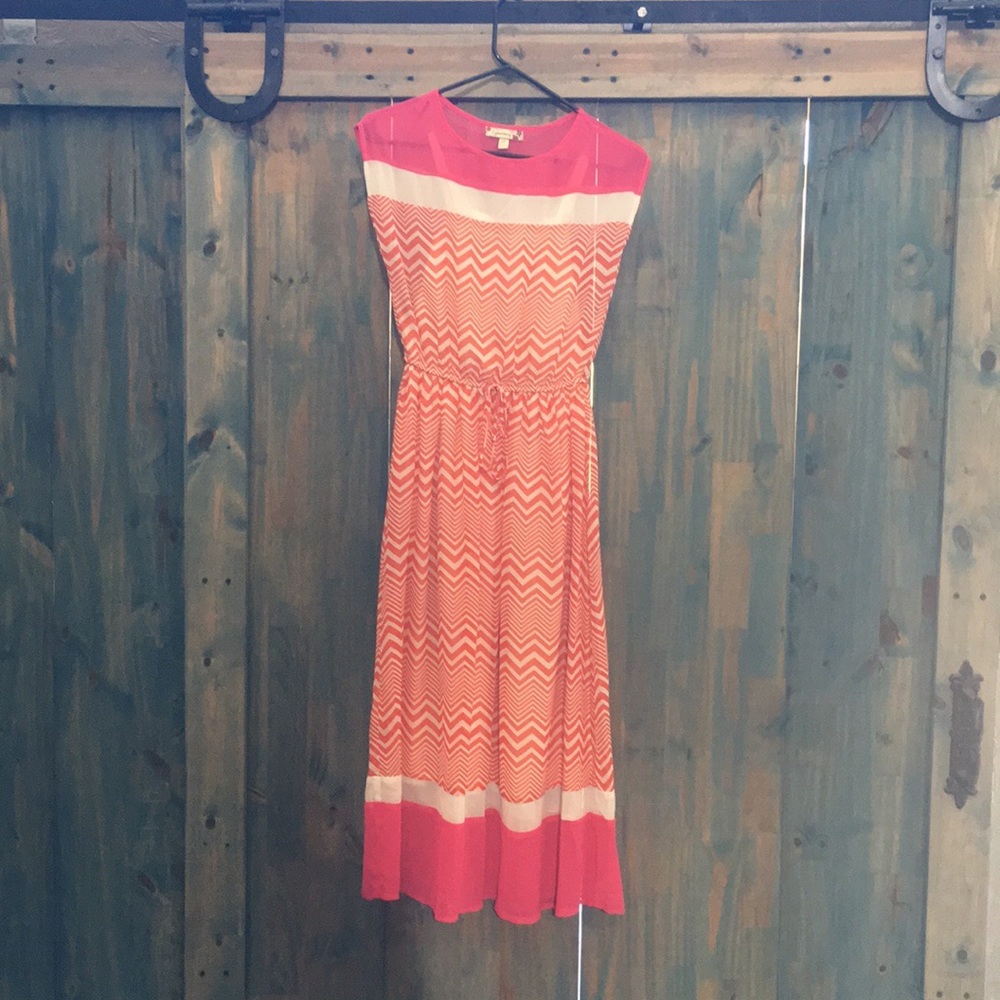 Pink, Orange, & white girls dress
